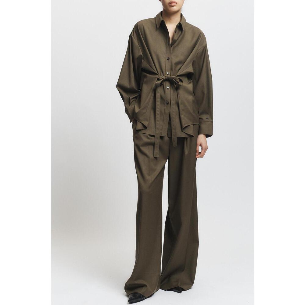 NEW SAINT ART kinn oversized shirt in olive - Picture 3 of 3